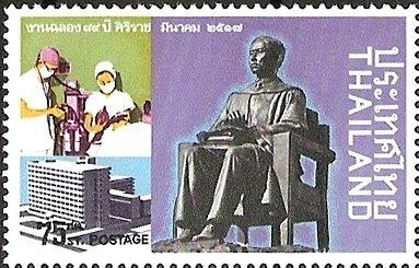 Siriraj hospital and statue of Prince Nakarin