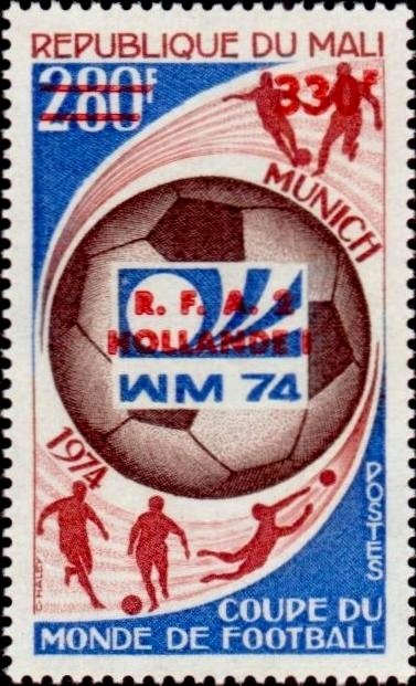 Players in Silhouette and World Cup Logo  – Overprinted