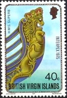 Stamp, HMS Superb, British Virgin Islands,  