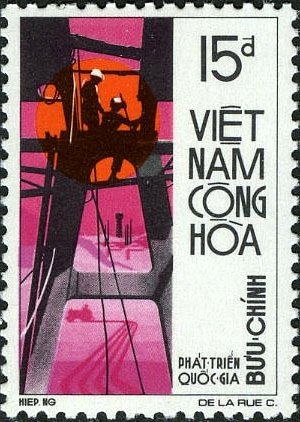 Stamp, National development, Vietnam, South,  
