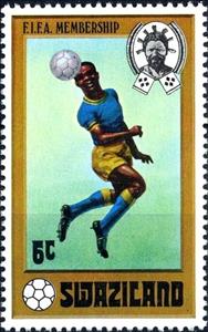 Stamp, Heading ball, Swaziland,  , Football (Soccer)