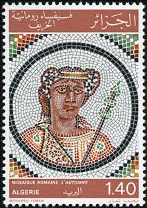 Stamp, Autumn, Algeria,  , Mosaic