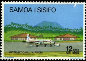 Stamp, Hawker Siddeley 748, Samoa,  , Airports, Aviation, Airlines, Aircrafts