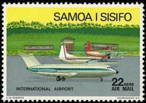 Stamp, Bac 1-11, Samoa,  , Airports, Aviation, Airlines, Aircrafts