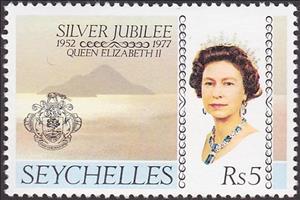 Stamp, Queen Elizabeth II and View of Seychelles, Seychelles,  , Royalty, Queens