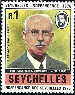 Stamp, Sir Bickham Sweet-Escott, Seychelles,  