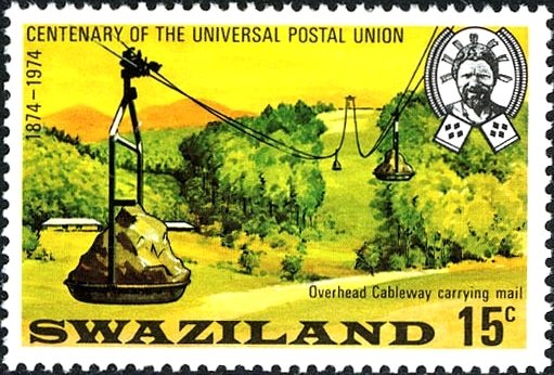 Mail carried by overhead cable
