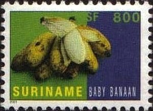 Stamp, Dwarf Banana, Suriname,  , Fruits