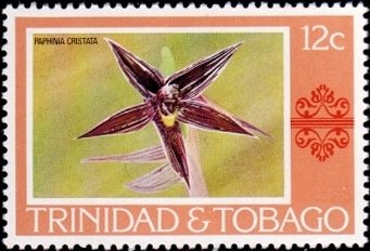 Stamp, Paphinia Cristata, Trinidad and Tobago,  , Orchids