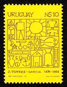 Stamp, Drawing by J.Torres (1874-1948), Uruguay,  