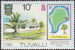Stamp, Funafuti Philatelic Bureau and Stamp, Tuvalu,  , Stamps, Post Offices