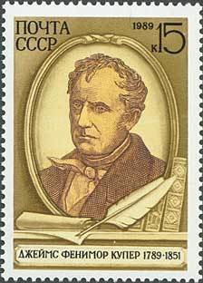 Stamp, Birth Bicentenary of James Fenimore Cooper., Soviet Union, USSR,  