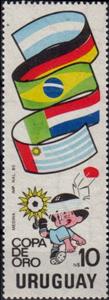 Stamp, Flags, Uruguay,  , Flags, Sport, Football (Soccer)