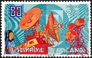 Stamp, Telecommunications development, Thailand,  
