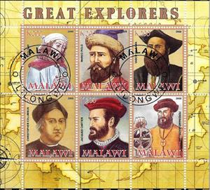 Souvenir Sheet, Great Explorers - I., Cinderellas,  , Explorers