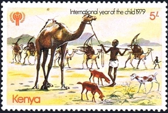 Children with camels