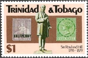 Stamp, 100th Anniversary of the Death of Rowland Hill, Trinidad and Tobago,  , Stamps