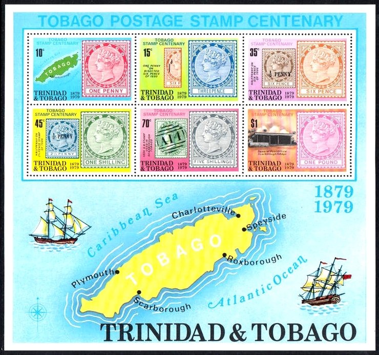 100 years of Tobago stamps