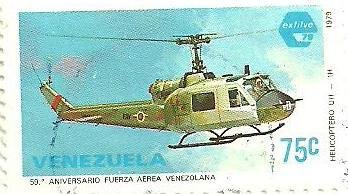 Stamp, UH-1H Helicopter, Venezuela,  