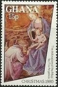 Stamp, “The Adoration of the Magi”, Ghana,  , Paintings
