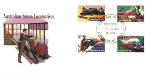 First Day Cover, Australian Steam Locomotives, Australia,  , Railways