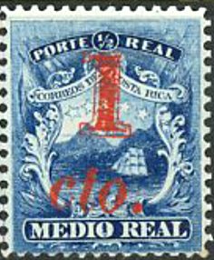 Stamp, Coat of Arms, Costa Rica,  