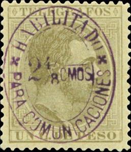 Stamp, Telegraph stamp - surcharged in red, or black, Philippines,  , Kings