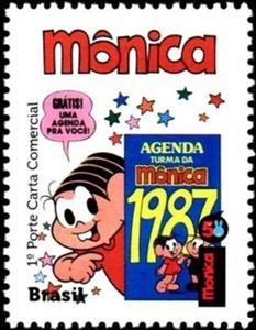 Stamp, 50 years Monica, Brazil,  