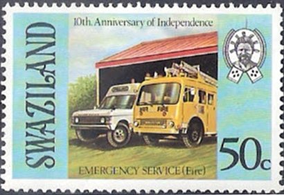Fire engine and ambulance