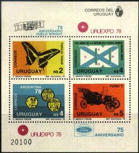 Souvenir Sheet, UREXPO 78 - MiNo. 1503-06, Uruguay,  , Philately