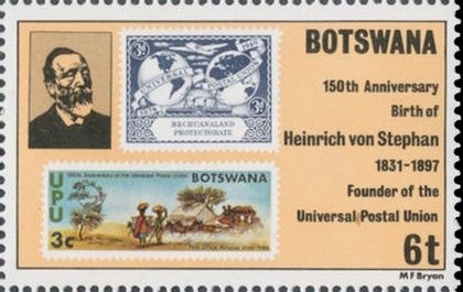 Stamp, Von Stephan, old Bech. Prot. Stamps, Botswana,  , Stamps, Aviation, Aircrafts