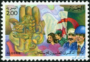 Stamp, Symbolic, Algeria,  