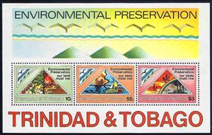 Souvenir Sheet, Environmental Preservation, Trinidad and Tobago,  