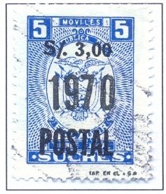 Stamp, Revenues Surcharged, Ecuador,  