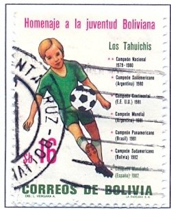 Stamp, Football Gambling Young, Bolivia,  , Football (Soccer)
