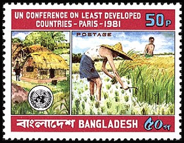 Stamp, Conference on Least Developed Countries, Bangladesh,  