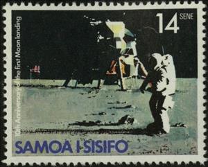 Stamp, Landing module, Samoa,  , Space Traveling, Spacecrafts, Astronauts