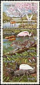 Se-tenant, Nature conservation, Brazil,  , Environment Protection, Animals (Fauna)