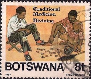 Stamp, Professional diviners, Botswana,  