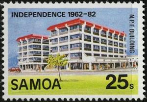 Stamp, N.P.F. Building, Samoa,  , Building Industry