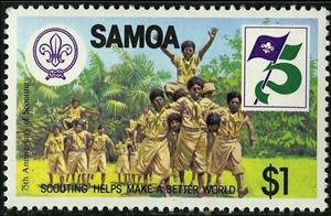 Stamp, Boy Scout Movement, Samoa,  , Scouting