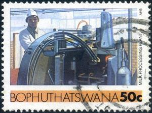 Stamp, Milk processing, South Africa, Homelands,  , Industry