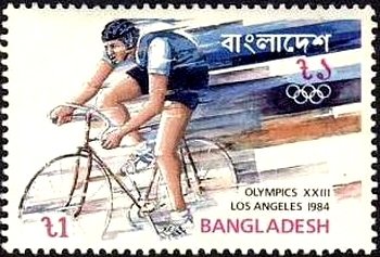 Stamp, Bicycling, Bangladesh,  , Olympic Games, Cycling