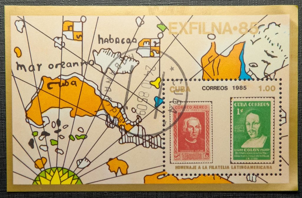 Spanish stamp Mi 532 with Cuban stamp Mi 190