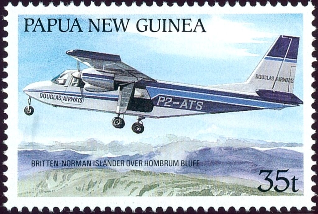 Britten-Norman Islander over Hombrum Bluff