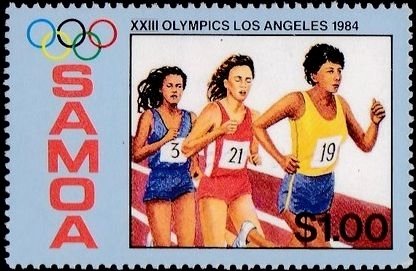 Stamp, Running, Samoa,  , Sport, Athletics, Olympic Games, Running, Athletes