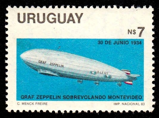 Graf Zeppelin flight over Montevideo, 1934