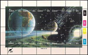 Mini Sheet, Halley's comet: Streaking through the solar system, South Africa, Homelands,  , Comets