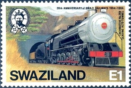 Stamp, No 268, Alto tunnel, Swaziland,  , Railways, Steam Traction