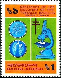 Stamp, Discovery of Tubercle Bacillus, Bangladesh,  